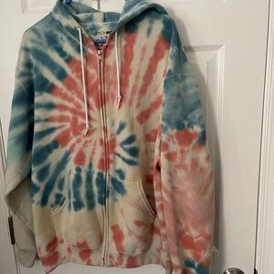 Tie-Dye Zip-Up Hoodie